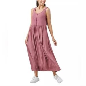 Frye Tank Mauve Tank Dress Midi Cotton Size Medium